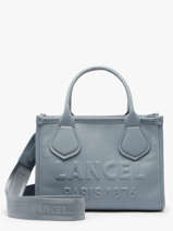 Small Leather Jour Tote Bag Lancel Blue jour A12995