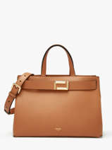 Medium Leather Ang�le Carryall Lancel Brown angele A14017