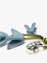 Leather Tutti Fleuri Bag Charm Lancel Blue charms A14117-vue-porte