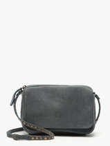 Sac Bandouli�re Leather Biba Bleu leather BET12L