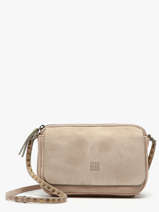 Shoulder Bag Leather Biba Beige leather BET12L