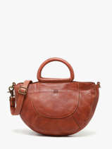 Sac Bandouli�re Heritage Cuir Biba Marron heritage MIB1L