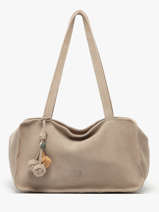 Shoulder Bag Leather Biba Beige leather BLI1L