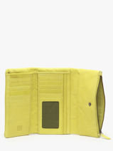 Wallet Leather Biba Yellow wallet TOT1L-vue-porte