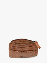 Card Holder Heritage Leather Biba Brown heritage WIN8L-vue-porte
