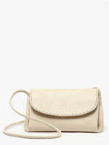 Shoulder Bag Leather Leather Biba Beige leather ISE1L