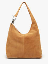 Shoulder Bag Leather Leather Biba Brown leather JAP2L