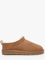 Slippers In Leather Ugg Brown men 1180190