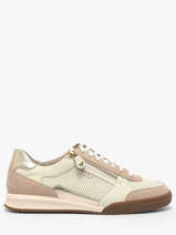 Sneakers In Leather Mephisto Beige women P5147016