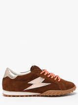 Sneakers In Leather Semerdjian Brown women MARYD282