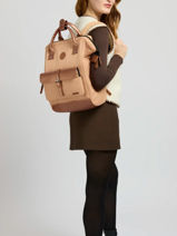 Adventurer Large - Backpack Cabaia Beige adventurer L-vue-porte