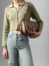 Shoulder Bag Zora Hexagona Brown zora 8620230-vue-porte