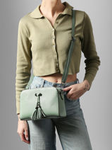 Sac Bandouliere Caviar Cuir Milano Vert caviar CA21101-vue-porte
