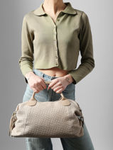 Satchel Beautiful Leather Milano Beige beautiful BE25111-vue-porte