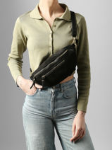 Belt Bag Milano Black velvet VE24119O-vue-porte