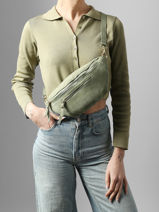 Belt Bag Leather Milano Green velvet VE24119O-vue-porte
