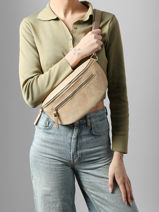 Belt Bag Leather Milano Beige velvet caviar VC24111-vue-porte