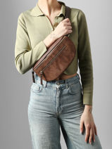 Sac Banane Cuir Milano Marron velvet caviar VC24111-vue-porte
