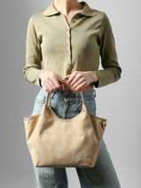 Sac Port� �paule Velvet Caviar Cuir Milano Beige velvet caviar VC241111-vue-porte