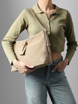 Sac Port� �paule Velvet Caviar Cuir Milano Beige velvet caviar VC250610-vue-porte