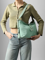 Shoulder Bag Velvet Caviar Leather Milano Green velvet caviar VC250610-vue-porte