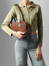 Sac Port� �paule Velvet Caviar Cuir Milano Marron velvet caviar VC25112-vue-porte