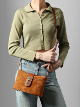 Sac Bandouli�re Velvet Caviar Cuir Milano Marron velvet caviar VC25115-vue-porte