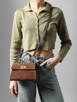 Shoulder Bag Velvet Caviar Leather Milano Brown velvet caviar VC25116-vue-porte