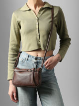 Shoulder Bag Caviar Leather Milano Brown caviar G1421N-vue-porte