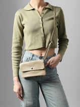 Sac Bandouli�re Caviar Cuir Milano Beige caviar CA23067-vue-porte