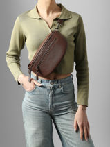 Leather Caviar Belt Bag Milano Brown caviar CA23111-vue-porte