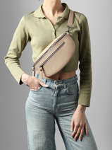 Leather Caviar Belt Bag Milano Beige caviar CA23111