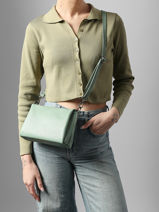 Sac Bandouli�re Caviar Cuir Milano Vert caviar CA25065-vue-porte