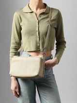 Shoulder Bag Caviar Leather Milano Beige caviar CA25066-vue-porte