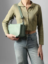 Sac Bandouli�re Caviar Cuir Milano Vert caviar CA25066-vue-porte