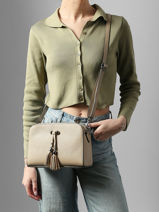 Leather Caviar Crossbody Bag Milano Beige caviar CA21101-vue-porte