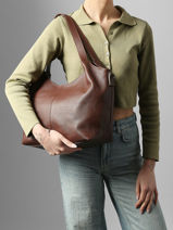 Shoulder Bag Caviar Leather Milano Brown caviar CA25061-vue-porte