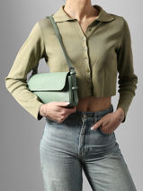 Sac Port� �paule Caviar Milano Green caviar CA25111-vue-porte