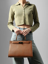 Sac Port� Main Caviar Leather Milano Brown caviar CA25116-vue-porte