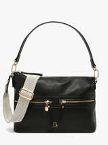 Sac Port� �paule Zip Lulu castagnette Noir zip ALCIDE
