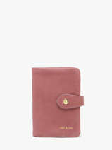 Wallet Leather Nat et nin Pink vintage JOYCE