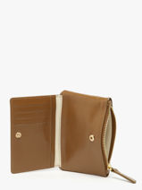 Wallet Soly Leather Nat et nin Brown vintage SOLY-vue-porte