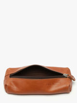 Trousse Paul marius Marron vintage PLUMIER-vue-porte