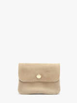 Coin Purse Velvet Leather Milano Beige velvet VE23091O