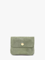 Porte-monnaie Velvet Cuir Milano Vert velvet VE23091O