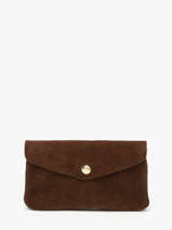 Porte-monnaie Velvet Cuir Milano Marron velvet VE23113O