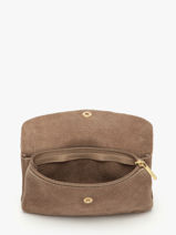 Coin Purse Velvet Leather Milano Beige velvet VE23113O-vue-porte