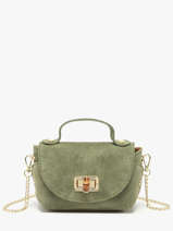 Crossbody Bag Velvet Leather Milano Green velvet VE24117
