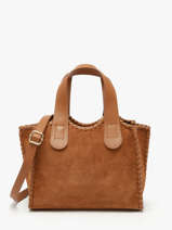 Satchel Velvet Caviar Milano Brown velvet caviar VC25111
