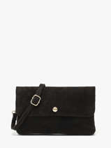 Leather Velvet Crossbody Bag Milano Black velvet VE23067O